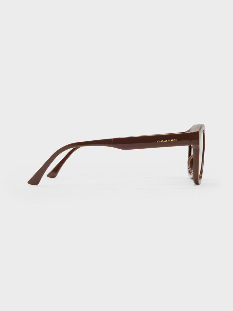 Brea Round Sunglasses, Pecan Brown, hi-res