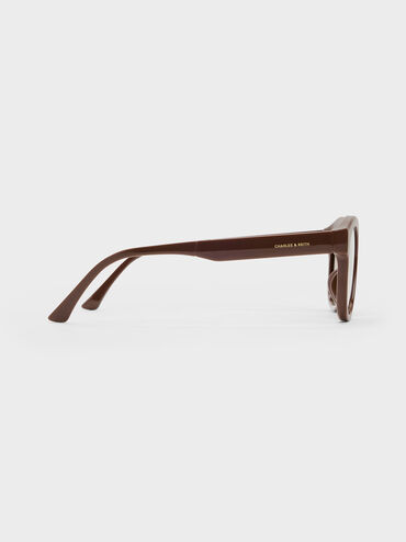 Brea Round Sunglasses, Pecan Brown, hi-res