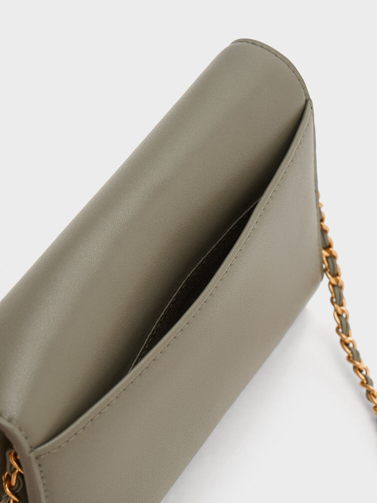 V&iacute; d&agrave;i nắp gập Magnetic Front Flap, Khaki, hi-res