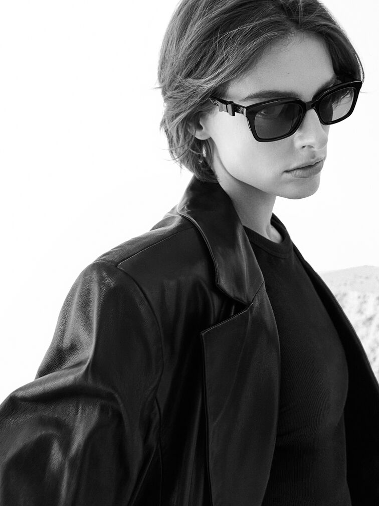 K&iacute;nh m&aacute;t gọng chữ nhật Tanya, Jet Black, hi-res