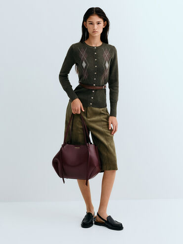 XL Calla Tote Bag, Wineberry Red, hi-res