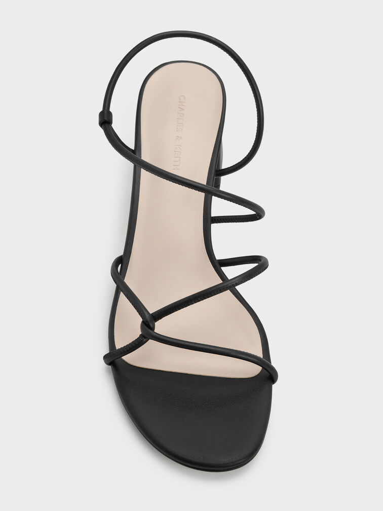 Meadow Strappy Block Heel Sandals, Black, hi-res