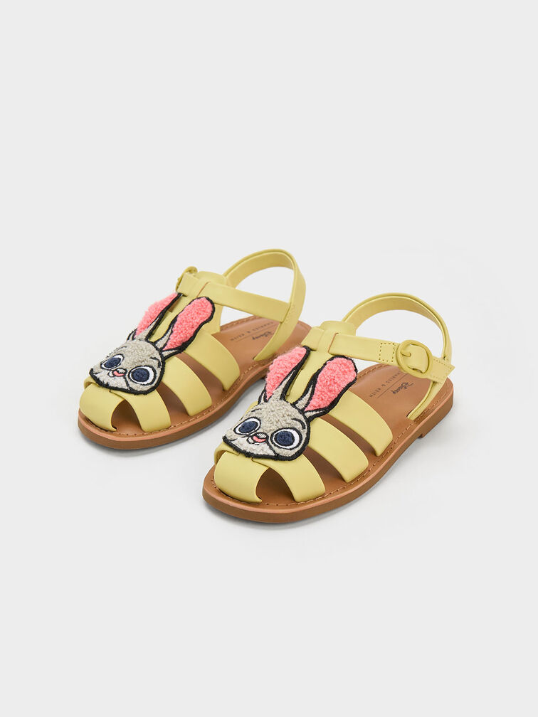 Giày sandals bé gái Judy Hopps Gladiator, Vàng chanh, hi-res