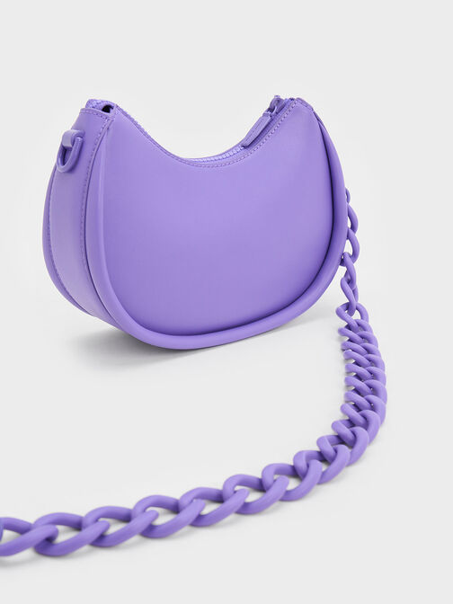 Lana Curved Shoulder Bag, Purple, hi-res