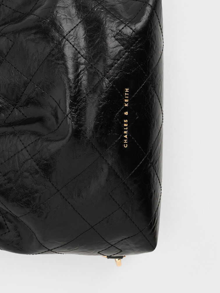 Duo Chain-Handle Two-Way Backpack, Black, hi-res