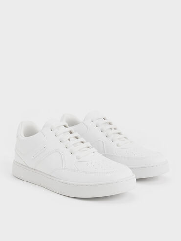 Low-Top Sneakers, White, hi-res