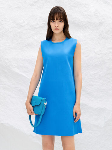 T&uacute;i đeo vai phom chữ nhật Koa Square Push-Lock, Xanh dương, hi-res