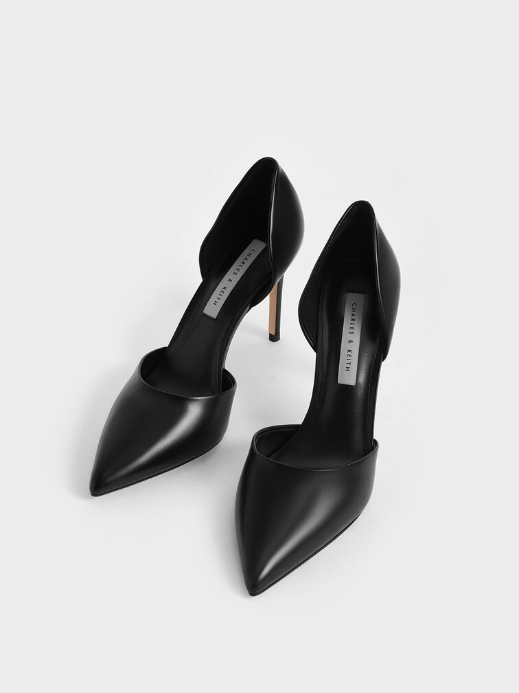 Giày cao gót mũi nhọn D Orsay Stiletto black (Đen) | Giày - CHARLES & KEITH  VN