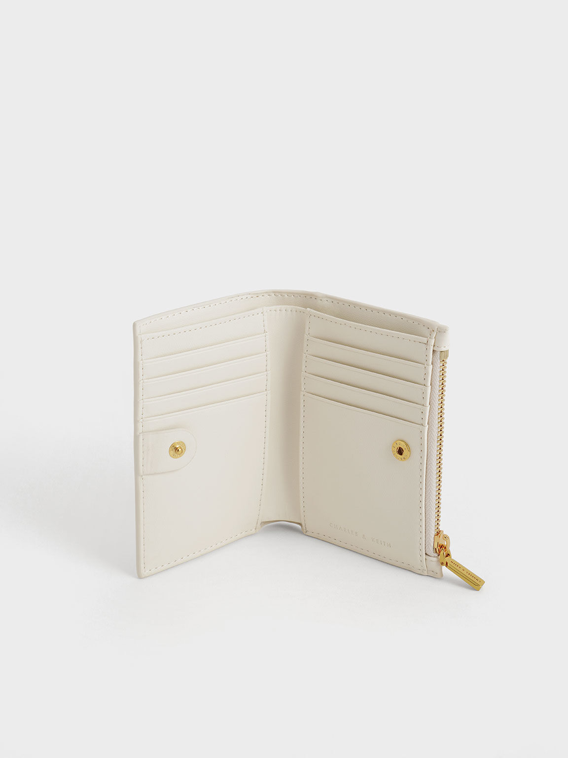 Lillie Quilted Mini Wallet, Cream, hi-res
