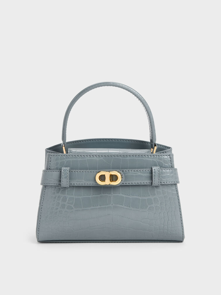 T&uacute;i x&aacute;ch h&igrave;nh thang Aubrielle Croc-Effect, Smoky Blue, hi-res