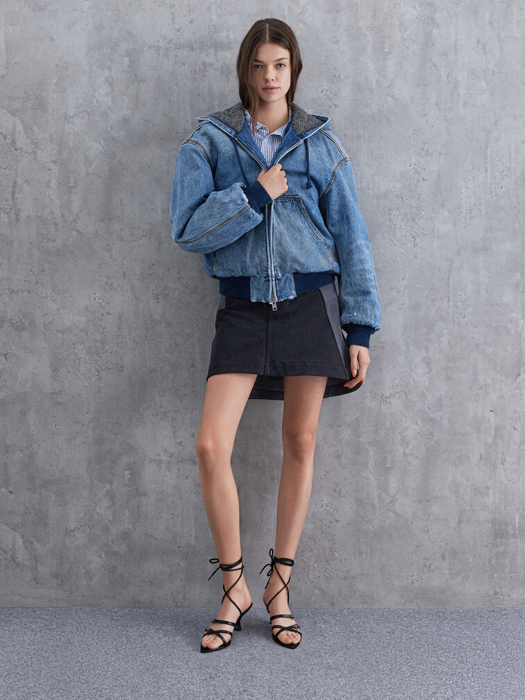 Gi&agrave;y sandals cao g&oacute;t Amaliya, Đen, hi-res