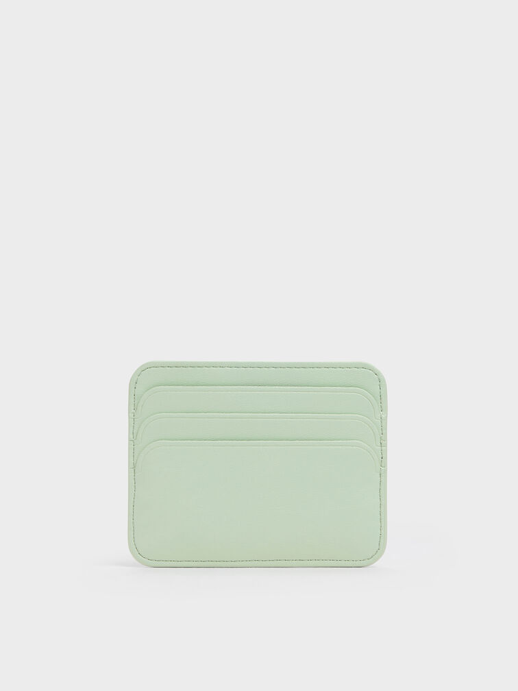 Cleo Quilted Card Holder, Mint Green, hi-res
