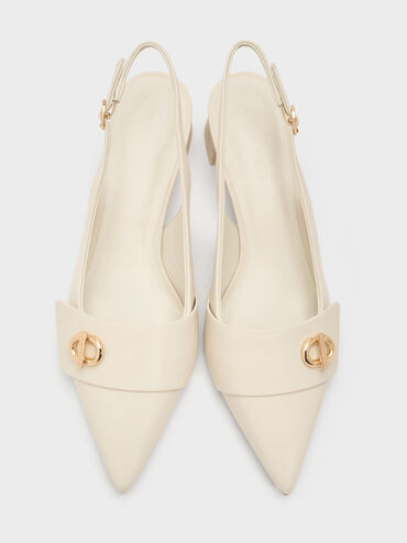 Gi&agrave;y cao g&oacute;t mũi nhọn Metallic-Accent Pointed-Toe, Phấn, hi-res