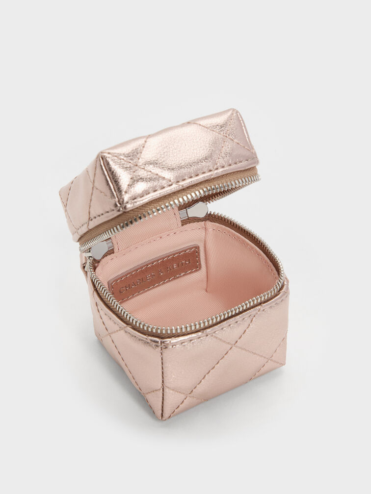 T&uacute;i x&aacute;ch h&igrave;nh hộp Janie Metallic, V&agrave;ng hồng, hi-res