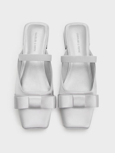 Brantley Bow Mules, Grey, hi-res