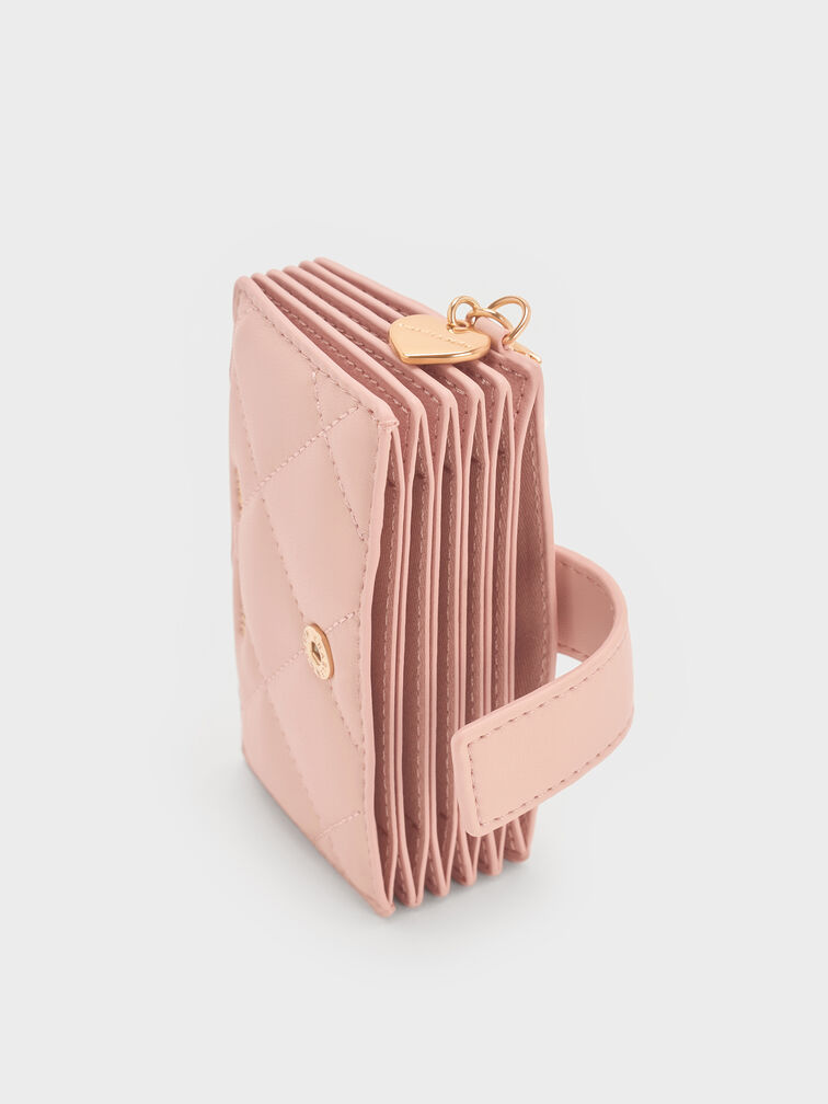 V&iacute; đựng thẻ Arrietty Quilted Belted, Hồng nhạt, hi-res