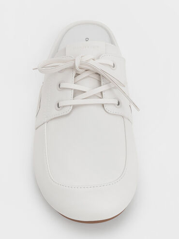 Jude Slip-On Boat Shoes, White, hi-res