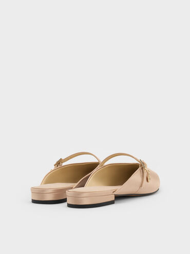 Gi&agrave;y mules mũi nhọn Satin Teardrop-Crystal, V&agrave;ng đồng, hi-res