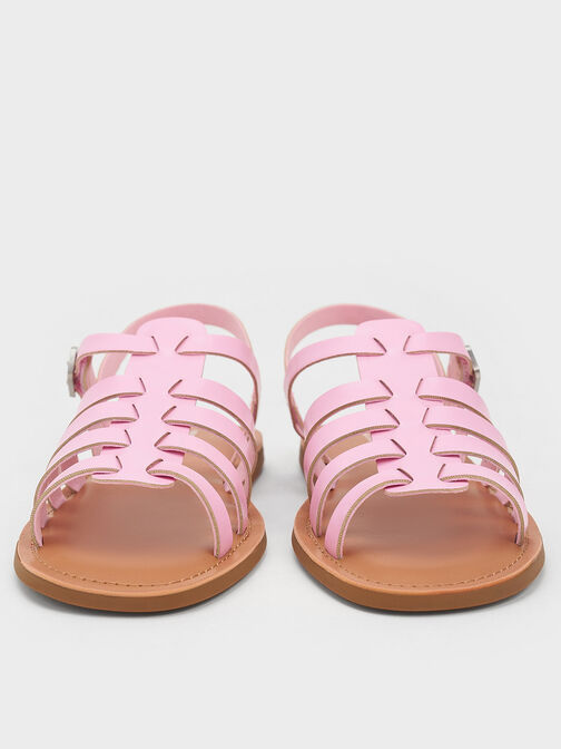 Giày sandals bé gái Caged, Hồng nhạt, hi-res