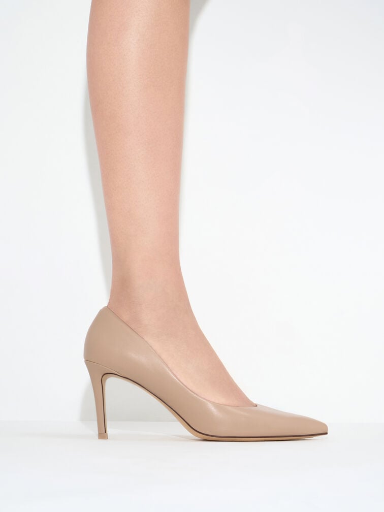 Gi&agrave;y cao g&oacute;t mũi nhọn Pointed Toe Stiletto, Nude, hi-res