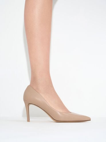Gi&agrave;y cao g&oacute;t mũi nhọn Pointed Toe Stiletto, Nude, hi-res