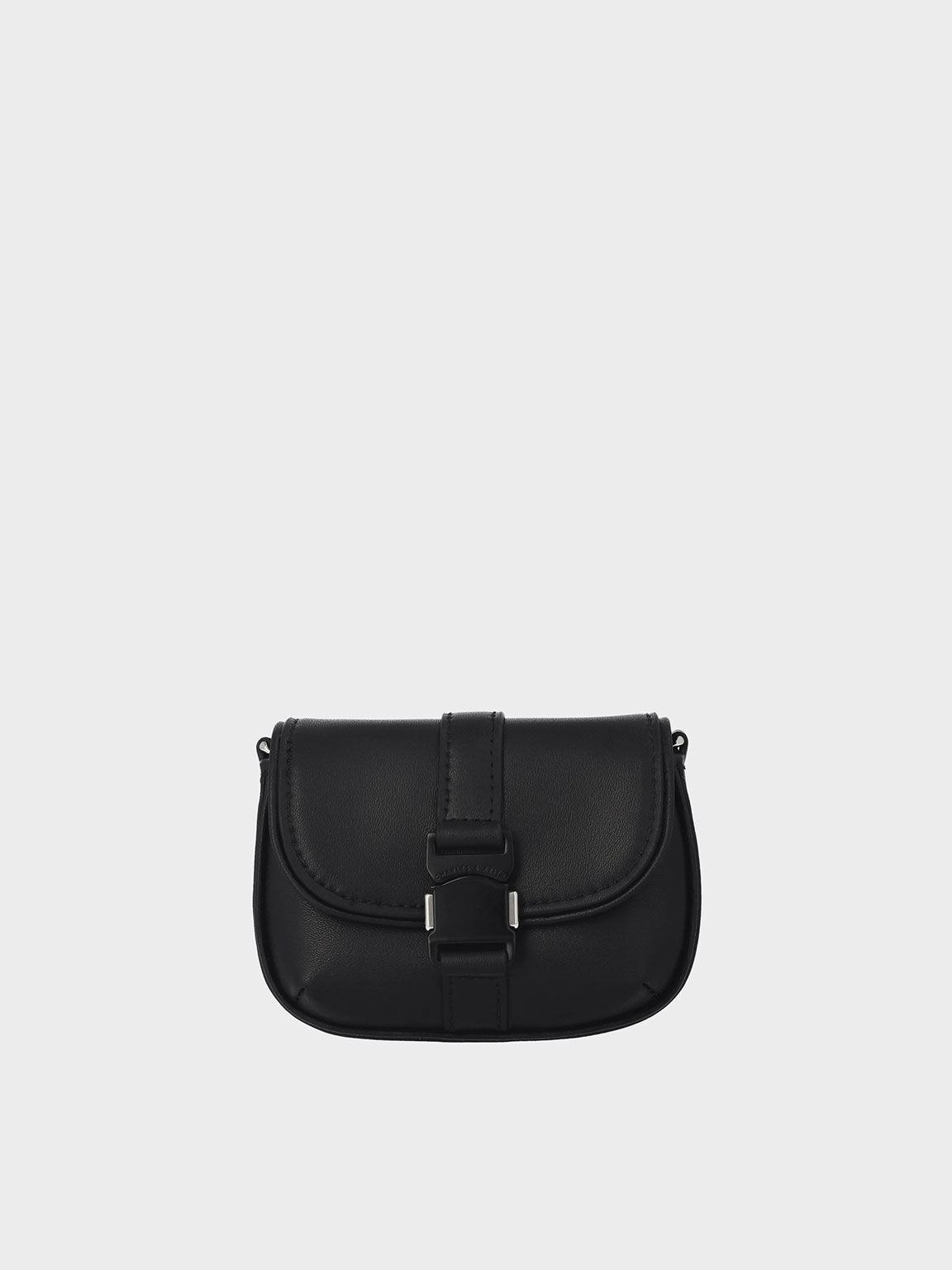 Zetta Belt Buckle Mini Bag, Black, hi-res