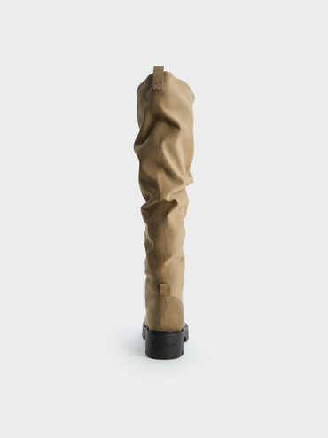 Gi&agrave;y boots cổ cao Camilla, Khaki, hi-res