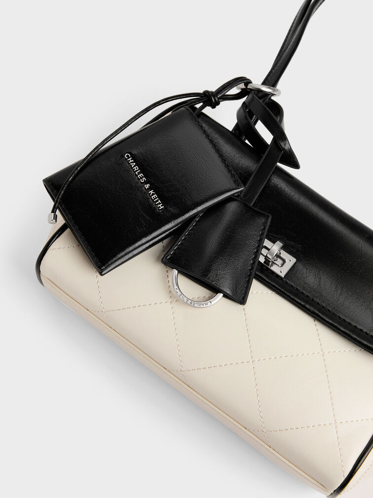 T&uacute;i tote chần b&ocirc;ng Apfra, Multi Cream, hi-res
