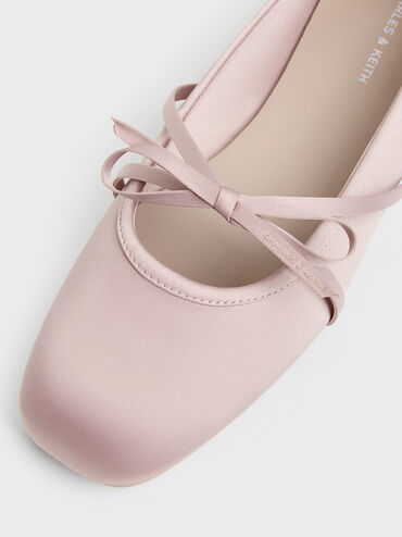 Gi&agrave;y b&uacute;p b&ecirc; mũi vu&ocirc;ng Satin Bow, Hồng, hi-res