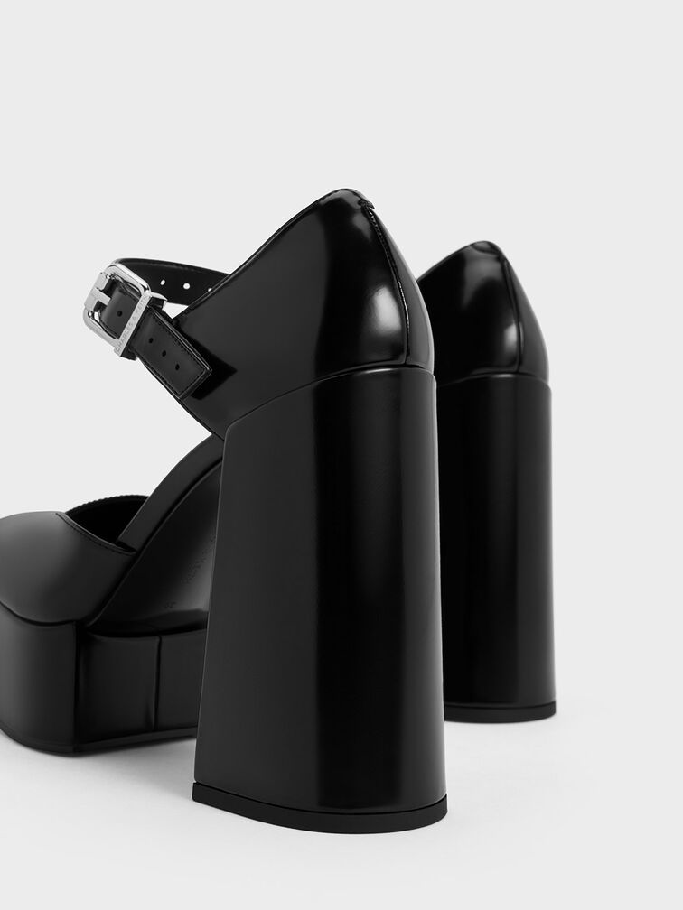 Shayla D'Orsay Platform Pumps, Black Boxed, hi-res