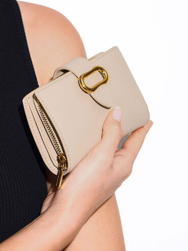 V&iacute; dạng gập phom chữ nhật Daki Belted, Be, hi-res