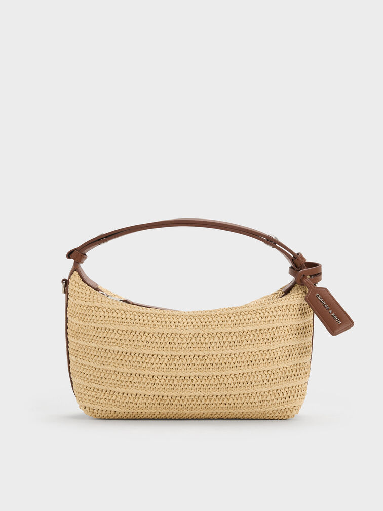 T&uacute;i đeo vai phom chữ nhật Ivette Raffia, Nhiều m&agrave;u, hi-res