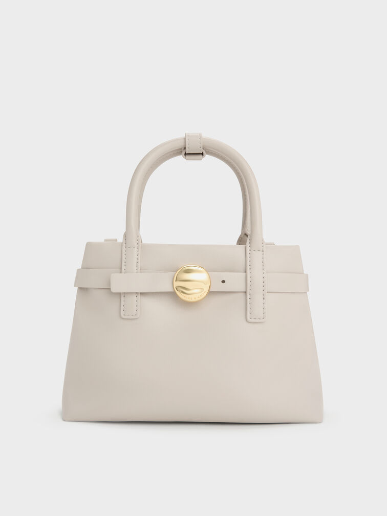 Mini Behn Belted Tote Bag, Shell Grey, hi-res