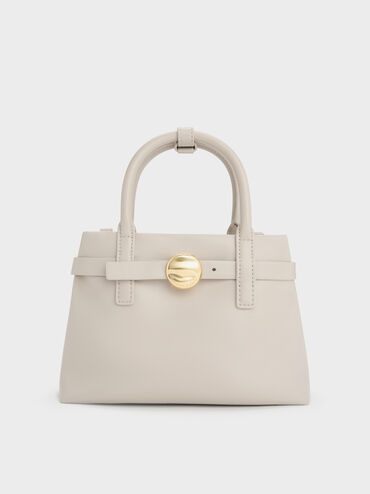 Mini Behn Belted Tote Bag, Shell Grey, hi-res