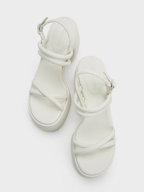 Giày sandals cao gót Nerissa Tubular, Phấn, hi-res