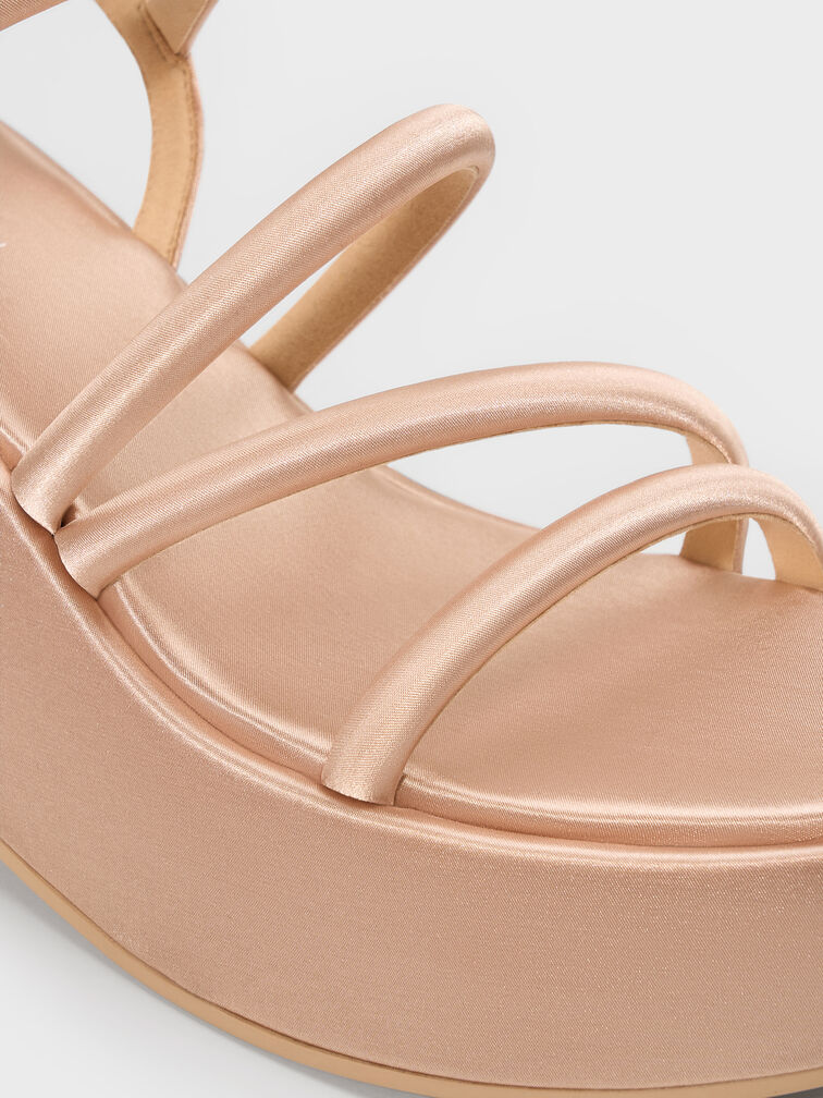 Gi&agrave;y sandals đế xuồng Lindon Satin, Nude, hi-res