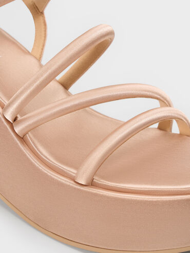 Gi&agrave;y sandals đế xuồng Lindon Satin, Nude, hi-res