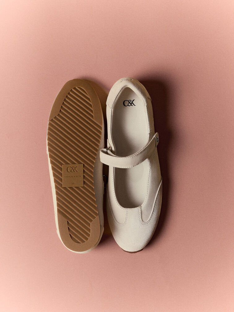 Jace Leather & Suede Mary Jane Sneakers, Chalk, hi-res
