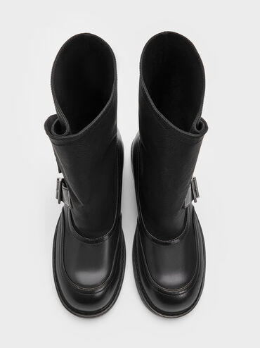 Gi&agrave;y boots cổ cao Aether, Đen, hi-res