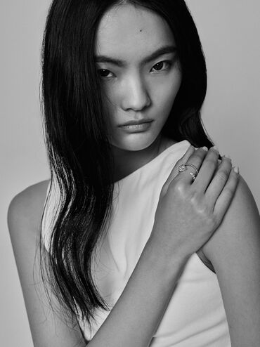 Set 2 nhẫn Sable Rope-Knot, Bạc, hi-res