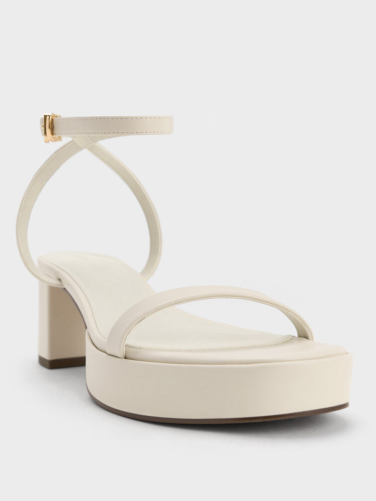 Gi&agrave;y sandals cao g&oacute;t Thin-Strap Block Heel, Phấn, hi-res