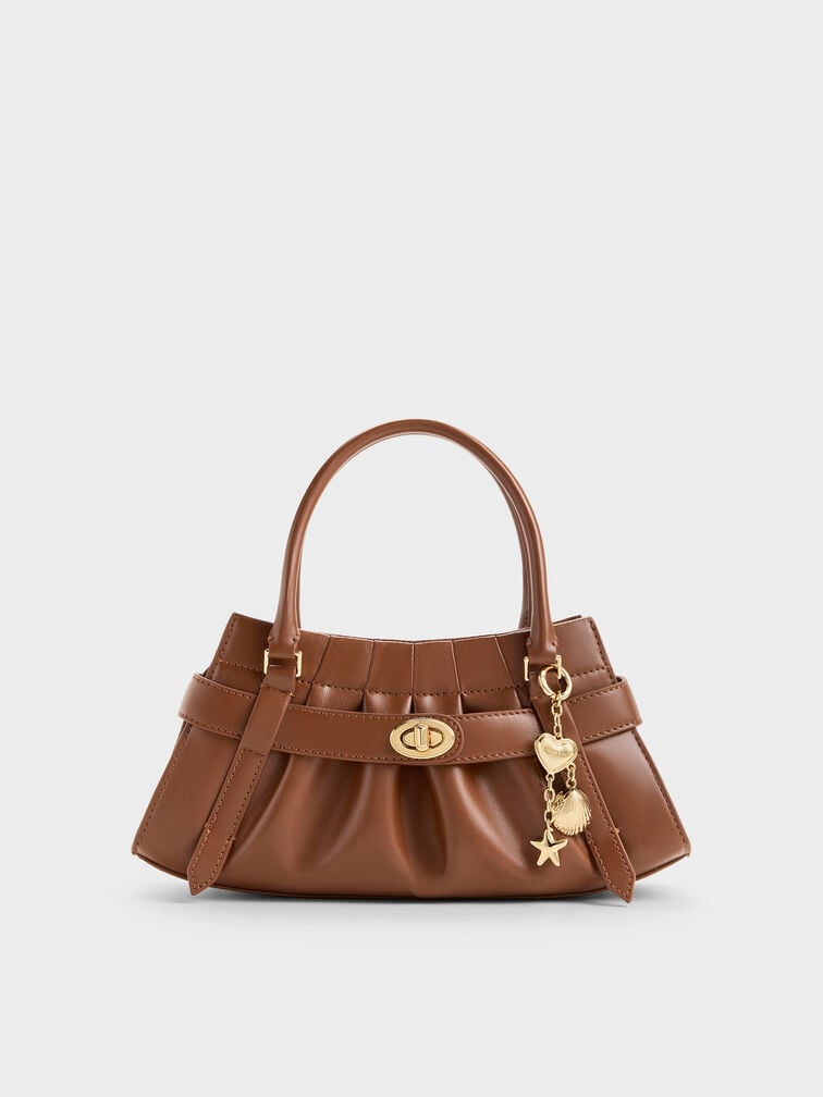 T&uacute;i đeo ch&eacute;o Isolde Belted Ruched, Chocolate, hi-res
