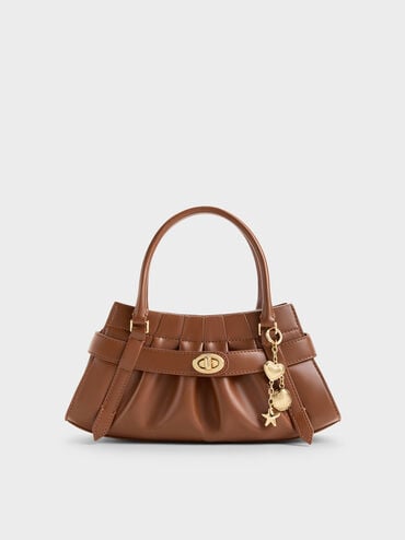 T&uacute;i đeo ch&eacute;o Isolde Belted Ruched, Chocolate, hi-res