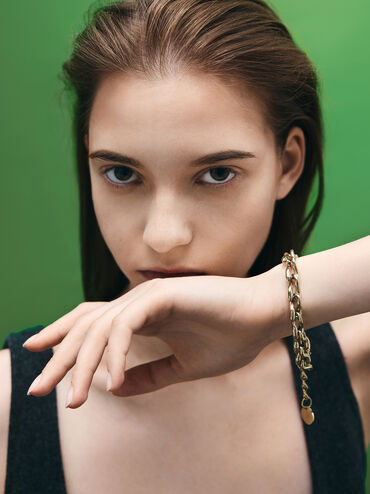 Vòng đeo tay Kris Chain-Link, Vàng đồng, hi-res