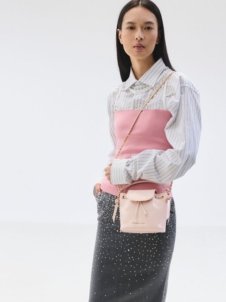 T&uacute;i x&aacute;ch nắp gập Dalia, Soft Pink, hi-res