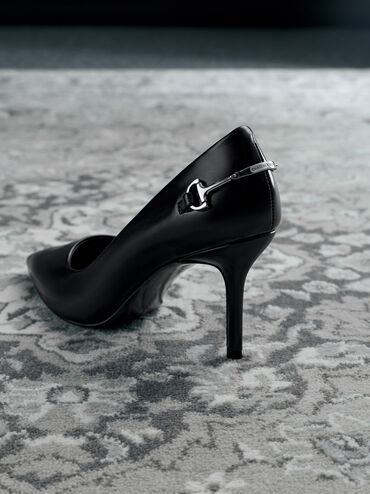 Erinna Metallic-Accent Pointed-Toe Pumps, Black Boxed, hi-res