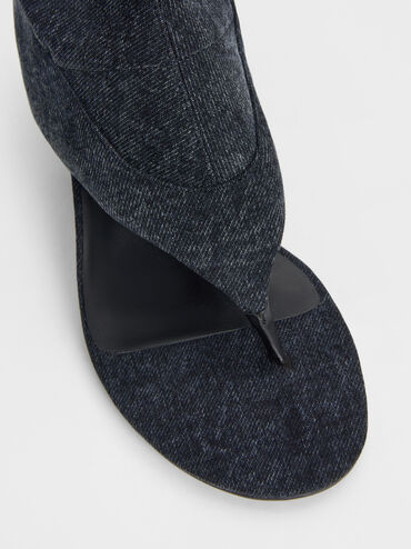 Aether Denim Thong Boots, Dark Blue, hi-res