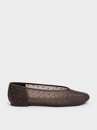 Gi&agrave;y b&uacute;p b&ecirc; đ&iacute;nh đ&aacute;, Dark Brown Textured, hi-res