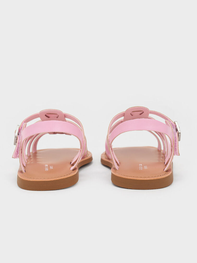 Giày sandals bé gái Caged, Hồng nhạt, hi-res