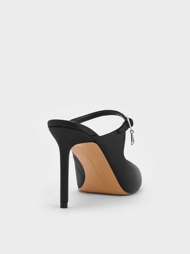 Gi&agrave;y sandals cao g&oacute;t Satin Teardrop-Crystal, Đen họa tiết, hi-res